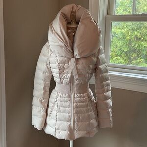Laundry By Shelli Segal Cream Puffer Jacket